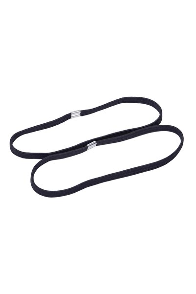 OEM Elastice de păr negre pentru femei - 2 bucăți