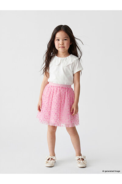 LC Waikiki Quality Pieces from Çelebi Store Girls' Floral Embroidered Tutu Skirt