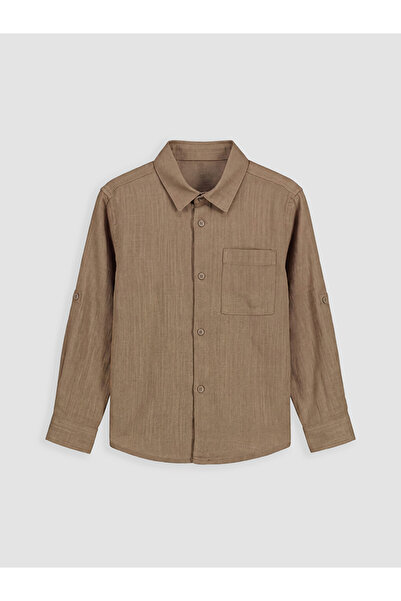 LC Waikiki Lcw Kids Brown Boys' Shirt