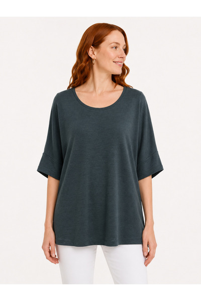 Neden Tekstil Γυναικεία μπλούζα Oversize με στρογγυλή λαιμόκοψη Basic