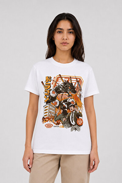 BB T SHIRTS Μπλουζάκι Kaiju City Attack με στάμπα από 100% βαμβάκι, γυναικείο...