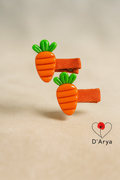 Darya مشبك شعر للفتيات مكون من قطعتين مع أشكال فواكه من السيراميك