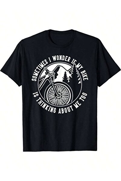 Astogria13 Funny Sometimes I Wonder If My Bike Is Thinking About Me Too T-Shi...