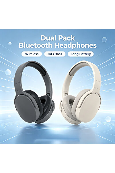 Generic 2PCS Foldable Bluetooth Headphones Over Ear Style Immersive HiFi Bass...