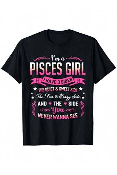799 تي شيرت I'm A I Have 3 Sides Pisces Birthday للرجال بأكمام قصيرة متعدد ال...