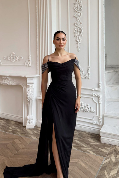 Sindimoda Devin İp Askılı Kol Taş Detay Abiye 102