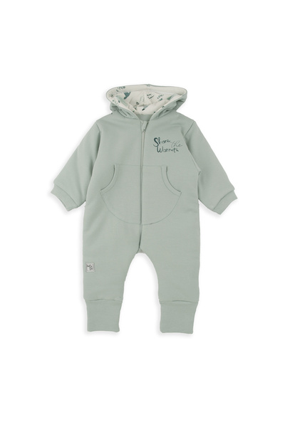 Babybol Salopeta bebe vatuita, bumbac, gluga , verde menta, brand