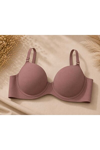Softwearr حمالة صدر مبطنة بدون خياطة مع حمالات قابلة للإزالة مقطوعة بالليزر