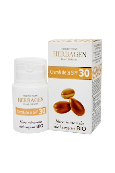 Herbagen Дневен крем SPF 30 с минерални филтри и органично арганово масло Her...