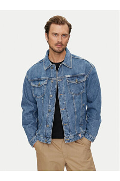 Guess Jeans Geacă de blugi pentru bărbați M4YN38D5DO2 Albastru