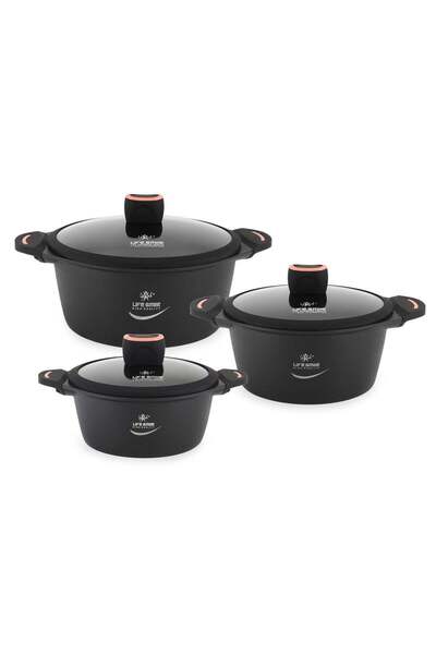 Lifesmile Life Smile 6Pcs Non-Stick Cookware Sets-Titanium Coating Cookwares,...