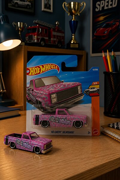 HOT WHEELS سيارة شيفروليه سيلفرادو '83 - سيارة معدنية قابلة للتجميع من سلسلة ...