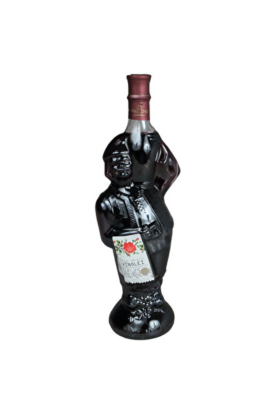 LimArt Vin rosu, Sticla decorativa figurina Taran cu cofa, 1000 ml (1 L), ide...