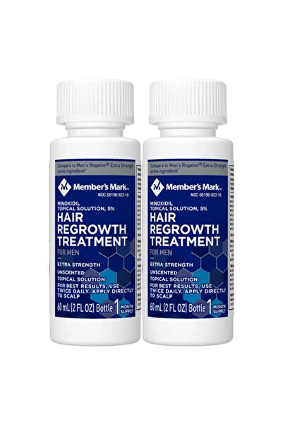 Members Mark 2x Member's Mark 60ml Soluție Minoxidil 5%, Pipetă inclusă, Pent...