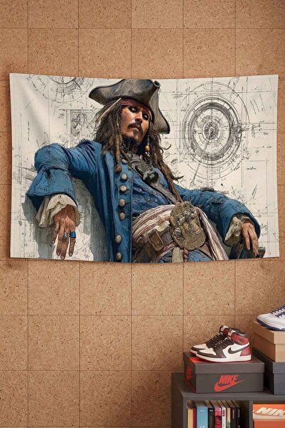 gxe.art Pirates of the Caribbean Blueprint Technical Drawing Decorative Wall ...
