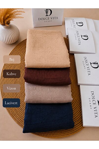 Altınoluk Tekstil Dolce Vita Orjinal Ütü Gerektirmeyen Bambu Kraş Şal 4'lü Paket