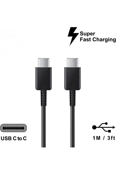 PWR 2 Pack USB C to USB C Cable 3.3FT, Fast Charging Cord, Charging & Data Tr...