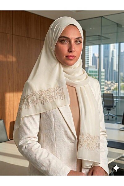 Veil Designer Headscarves - Cream - Striped