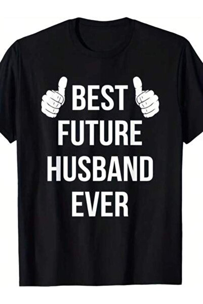 9JY تي شيرت Best Future Husband Ever للجنسين برقبة دائرية مريح وقابل للتنفس -...