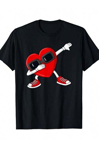 4Car Humorous Dabbing Heart T-Shirt Men - Made From 100%, Casual Round Neck D...