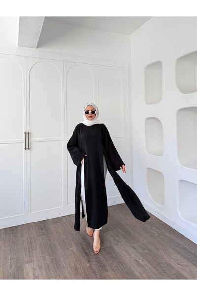 Trenddolabı Kadın Yırtmaçlı Uzun Oversize Tesettür Tunik