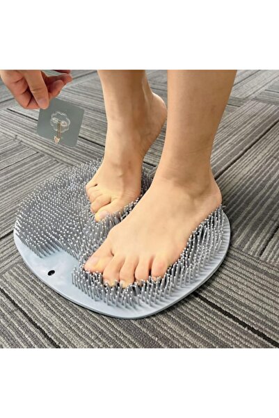 OEM Shower mat with brush head for feet, foot exfoliating mat, foot massage m...