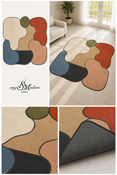Rugs Modern Halı SDT Karışık Desenli Modern Dokuma Taban Dekoratif Halı sdtam...