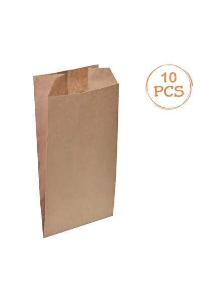 OEM Set pungi cadou kraft, maro, 10 bucăți, 12x8x21cm – ambalare rapidă, eleg...