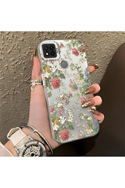 ARTISHELL Redmi 9C/10A Uyumlu Renkli Bahar Çiçek Deseni Darbeye Dayanıklı Tel...