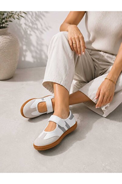 Slipcat Premium, Stripe Detailed, Velcro Fastened, Daily Ballet Shoes, Lightw...