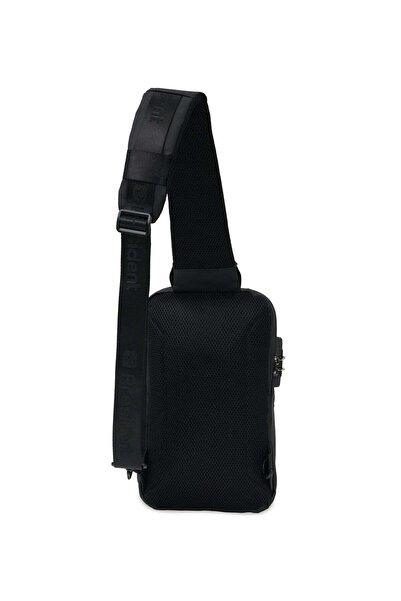 President Sling Crossbody Bag Small Shoulder Backpack for Men Waterproof Slim Chest Bags Casual Daypack for Travel and Daily use 13" ( BLACK )