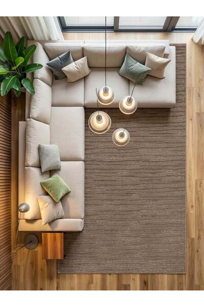HALICIM COLLECTION TR Miami MI002 Kahverengi 140 x 220 Modern Yumuşak Dokulu ...
