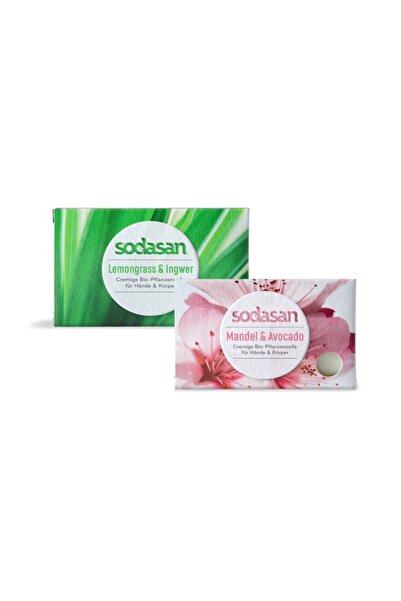 Sodasan Pachet Săpunuri Bio – Lemongrass și Ghimbir 100 g + Migdale și Avocad...