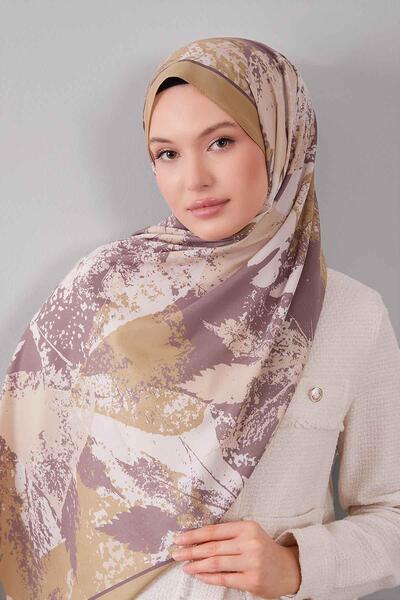 Levidor Oil Green Leaf Pattern Moos Chrep Shawl