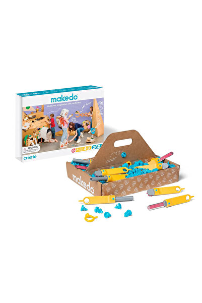 Makedo Create, set de construcție din carton, 260 piese