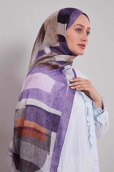 Levidor Light Purple Geometric Pattern Craze Comfort Shawl