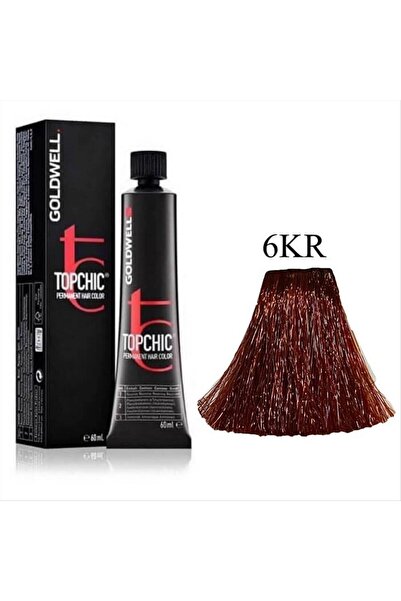 GOLDWELL TopChic, Vopsea de păr permanentă, 6KR Rodie, 60 ml