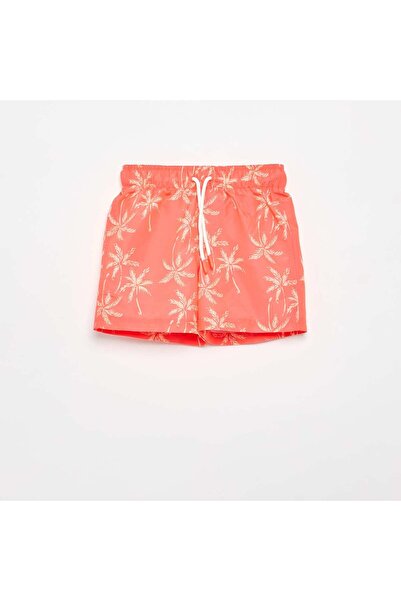 KIABI All-over \'sea\' print swim shorts ORANGE