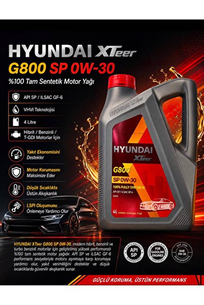 XTEER G800 SP 0W-30 TAM SENTETİK MOTOR YAĞI