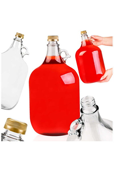 LimArt Recipient din Sticla Tip Damigeana, 5L, cu Maner si Capac Plastic, Ina...