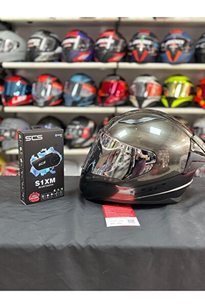 LS2 RAPID JEANS KASK (Gümüş Vizör + Spoiler) & SCS S1XM BLUETOOTH KULAKLIK