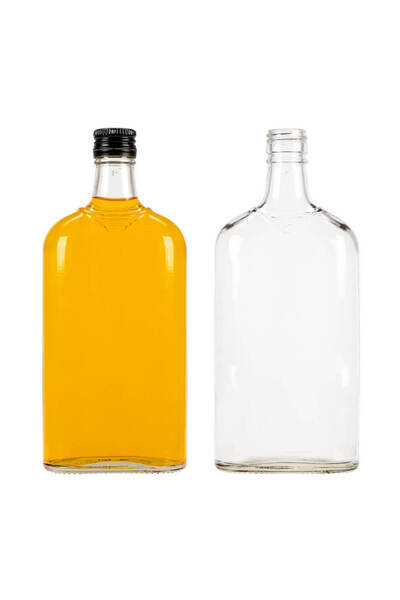 LimArt Set 5 sticle plate din sticla, 500 ml, pentru lichior, alcool si bautu...