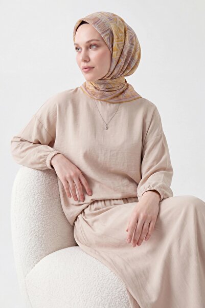 Silk Home Soft Scarf Geometric Light Gray