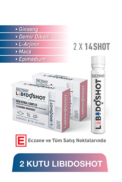 DAILYSHOT LBDShot Ginseng, Demir Dikeni, L-Arjinin, Maca, Epimedium İçeren Gı...