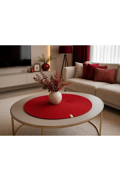 ÖRGÜM Κάλυμμα πολλαπλών χρήσεων Runner 55x55 εκ. με ψάθινη όψη