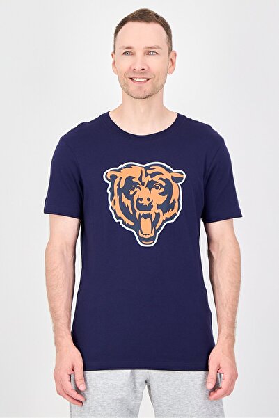 NFL Men Sportswear Fit Chicago Bears Short Sleeve Rugby T-Shirt, Navy