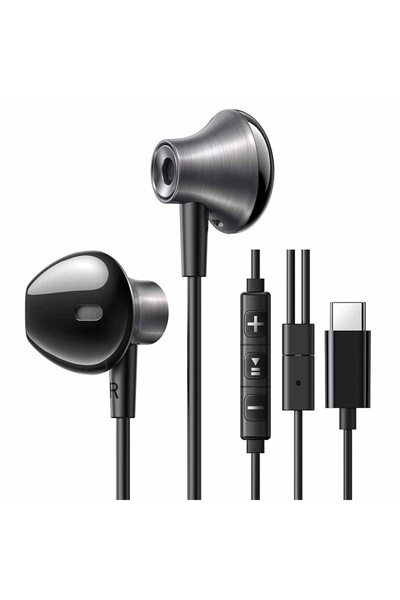 Ugreen EP106 Căști intraauriculare cu fir USB-C cu microfon, 1,2m, Negru