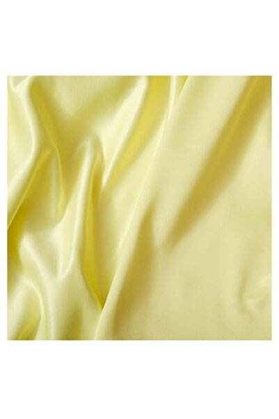 SÜMER Double Imported Leather Satin Fabric - Yellow