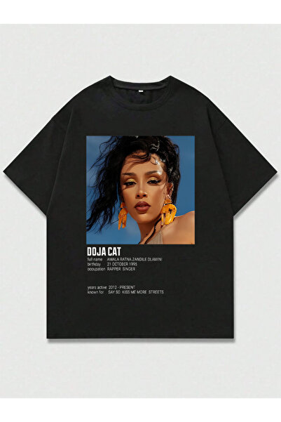 MAGORS Doja Cat majica sa printom, unisex, oversize kroj, 100% pamuk, okrugli...
