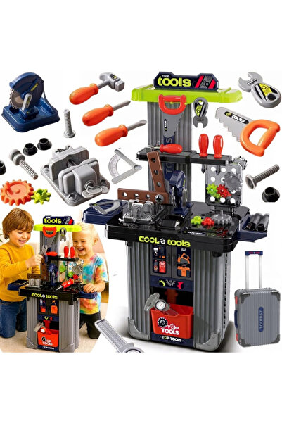MalPlay Banc de lucru pentru copii Malplay, accesorizat cu unelte specifice